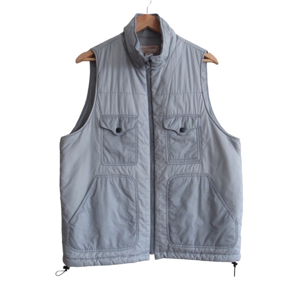 Filson Other - Filson Mens Light Grey Vest Size Large Nylon Primaloft Pockets Waist Drawcord